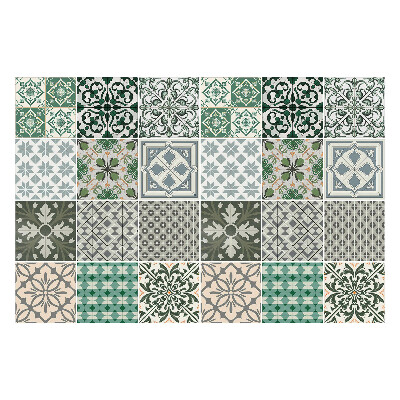 Fali csempe matrica Növényi és geometriai motívumok