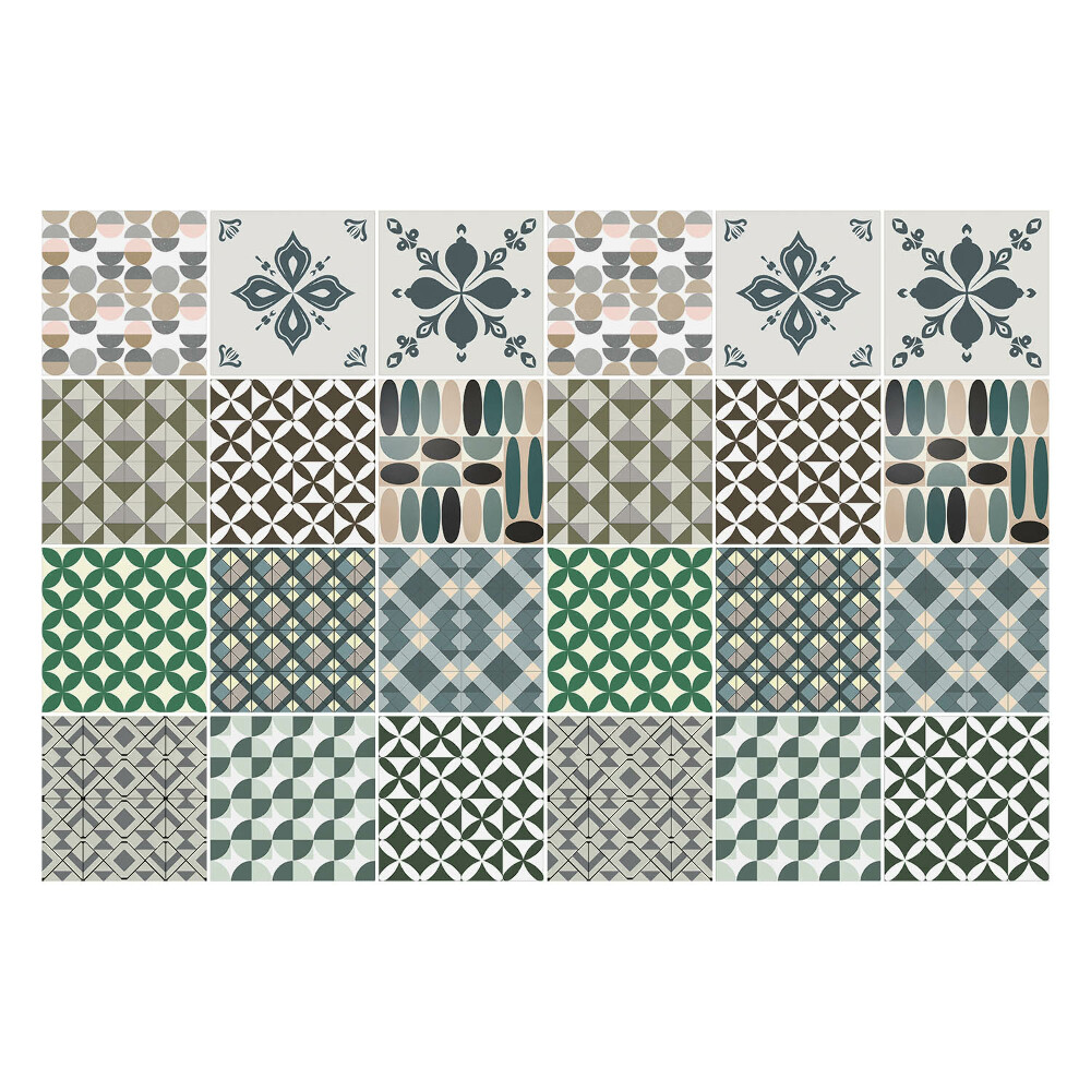 Konyha csempe matrica Geometrikus különféle motívumok