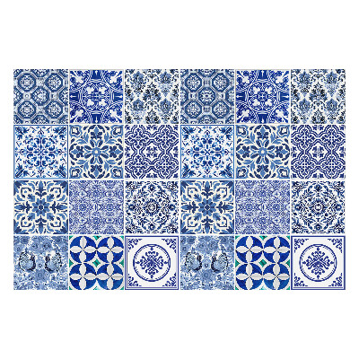 Fali csempe matrica Virág- és geometrikus motívumok