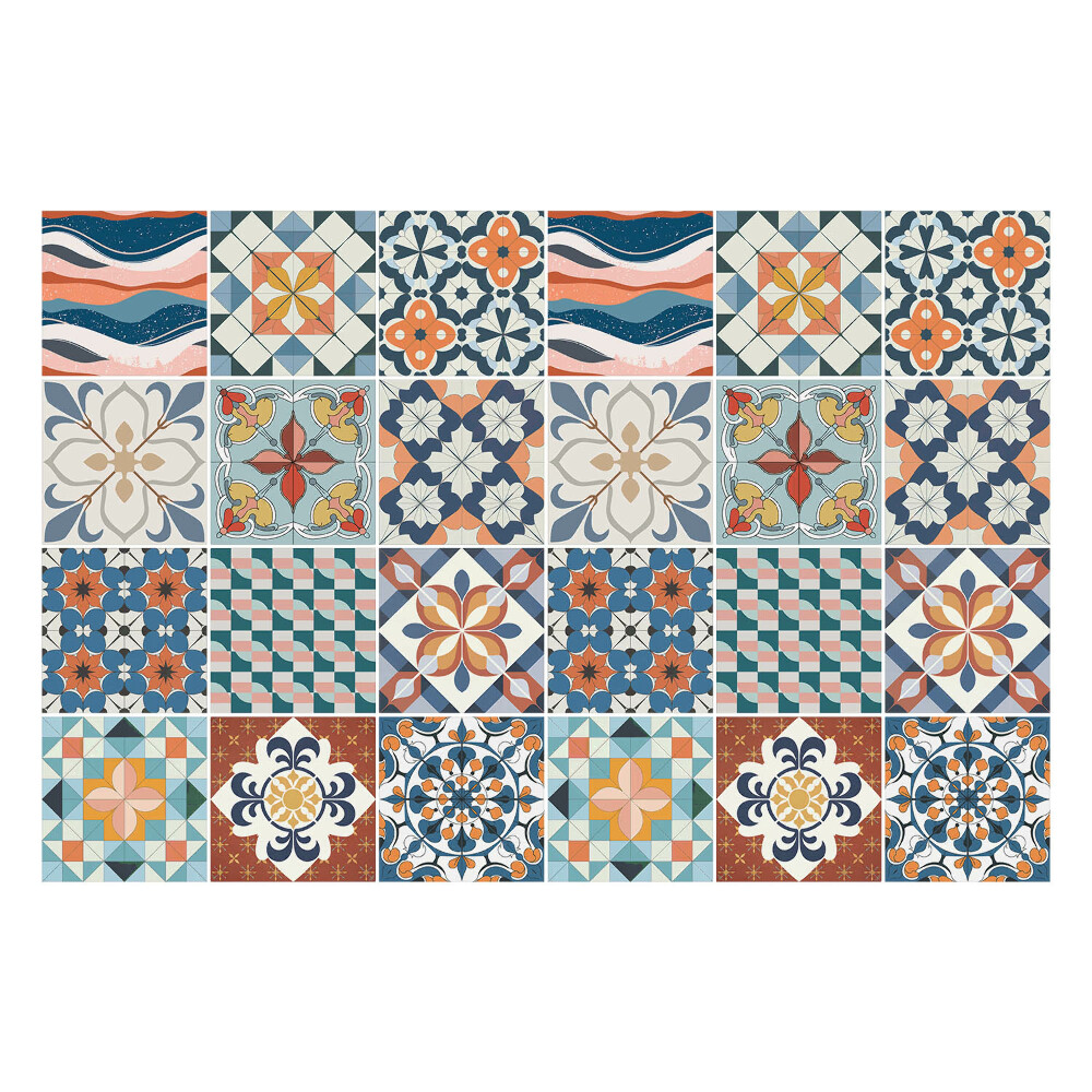 Csempe dekor matrica Színes keleti motívumok