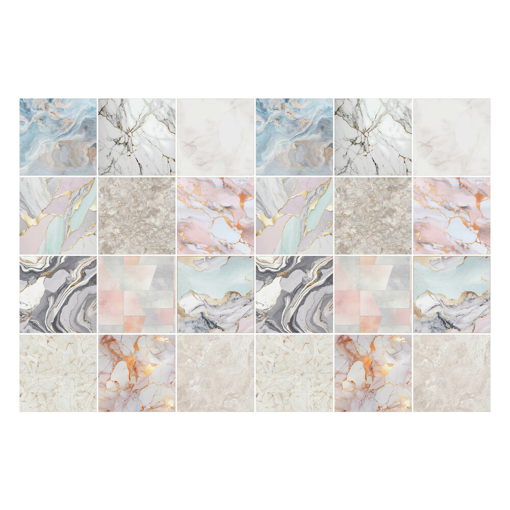 Konyha csempe matrica Elegáns márványmotívumok