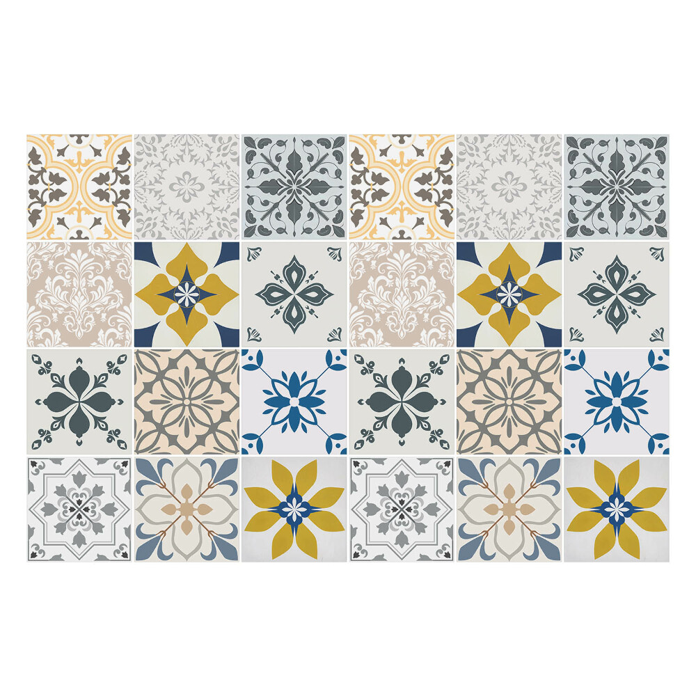 Csempe dekor matrica Virágmotívumok a kompozícióban