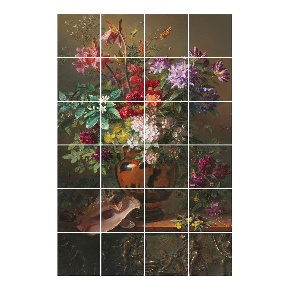 Csempematrica Virágok vázában