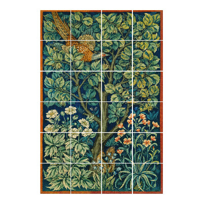 Csempe dekor matrica Madarak egy zöld ligetben