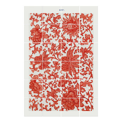 Csempematrica Virágmotívum díszekben