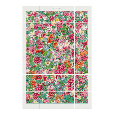 Csempe dekor matrica Virágos motívumokkal teli sűrű