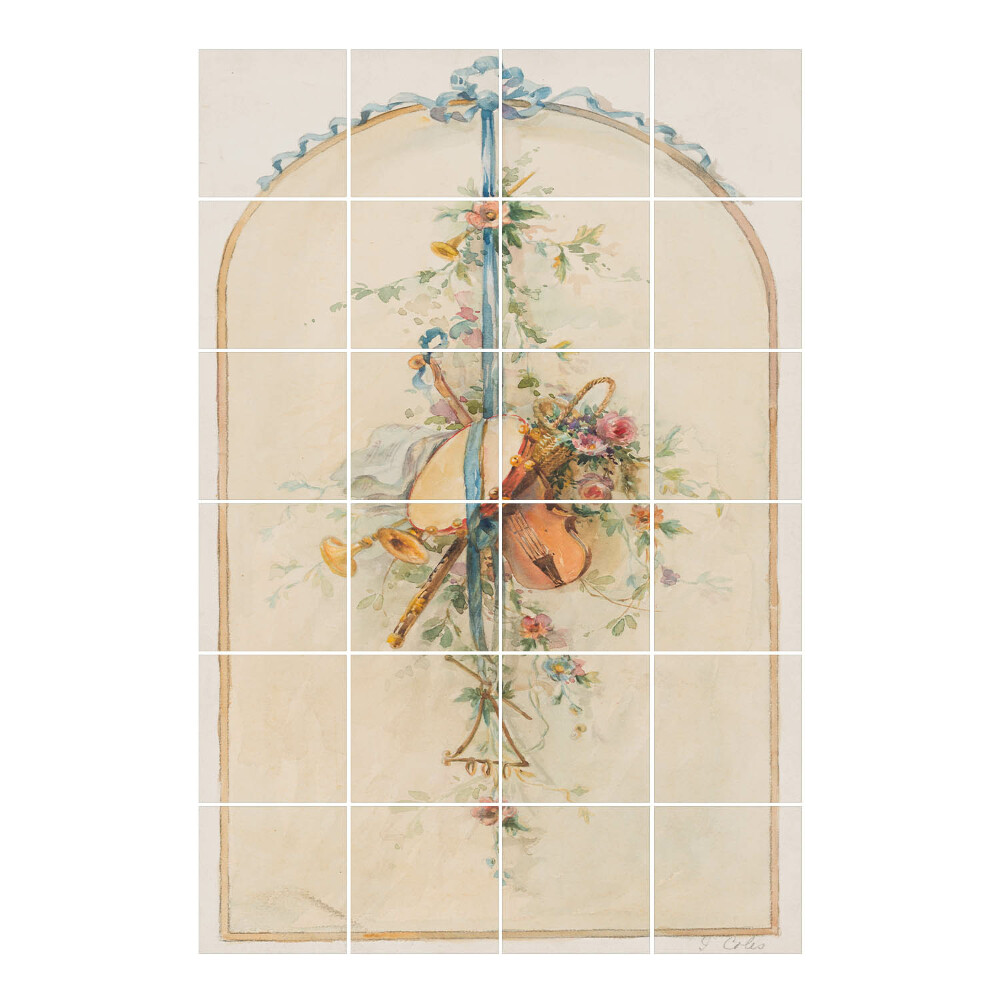 Vízálló csempe matrica Zenei akcentusok a növényvilágban