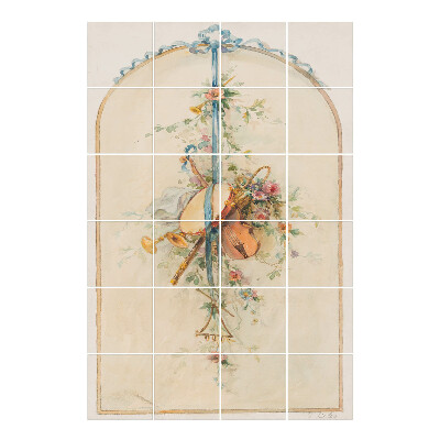 Vízálló csempe matrica Zenei akcentusok a növényvilágban