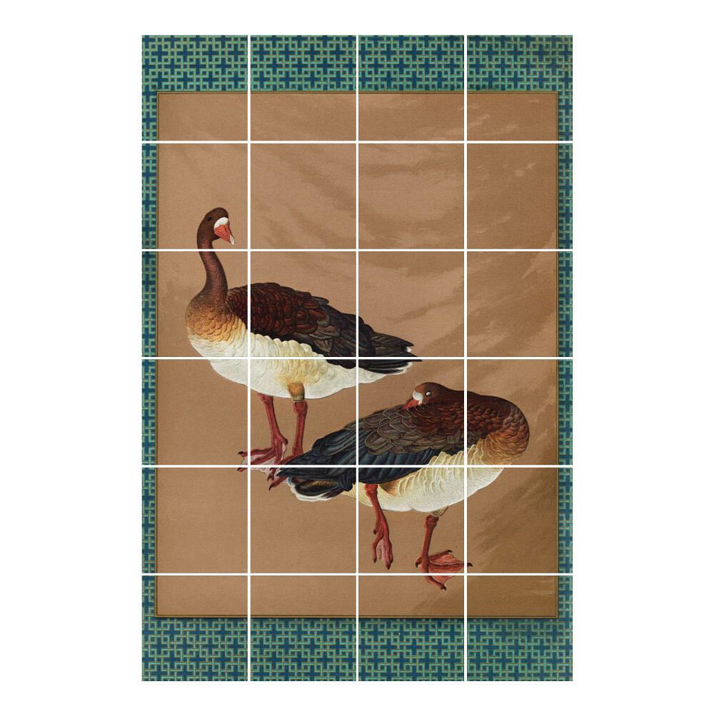 Csempematrica Két kacsa a háttérben