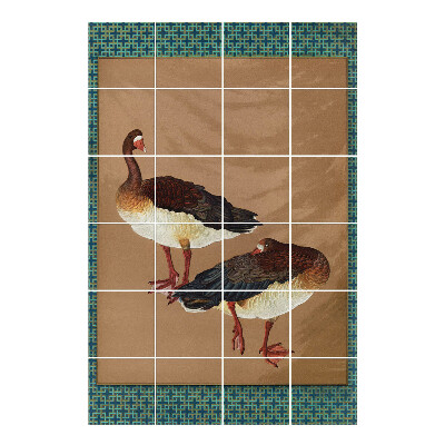 Csempematrica Két kacsa a háttérben