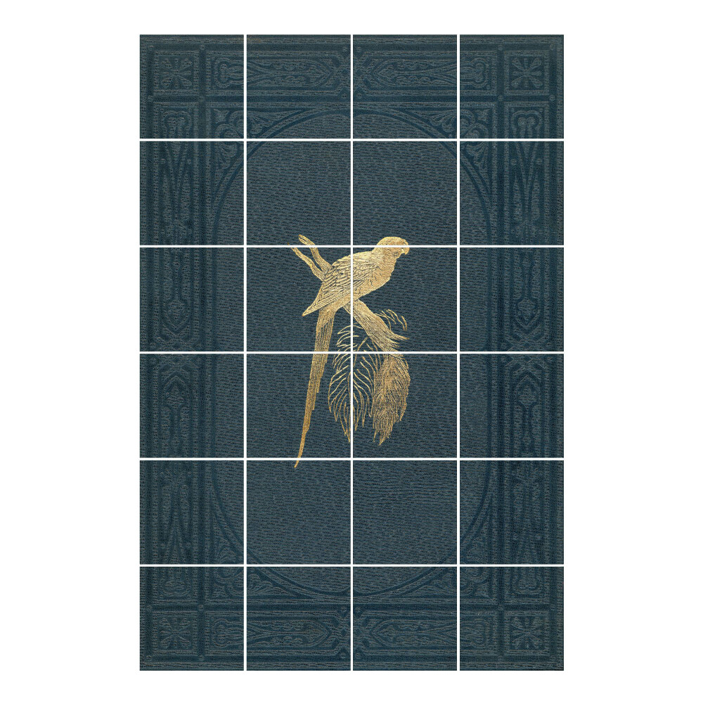 Vízálló csempe matrica Egy papagáj egy ágon