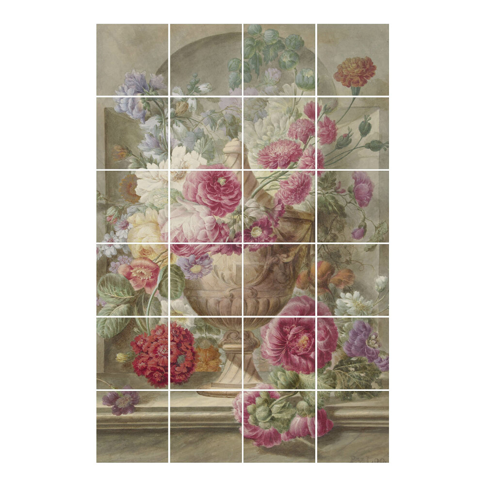 Csempe dekor matrica Virágok vázában