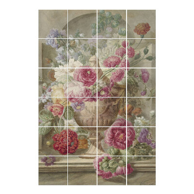 Csempe dekor matrica Virágok vázában