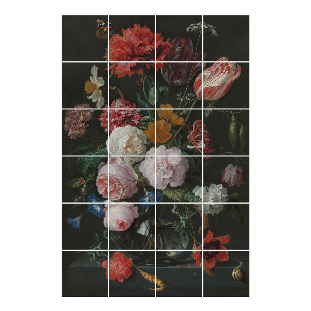 Csempematrica Virágkötészet vázában