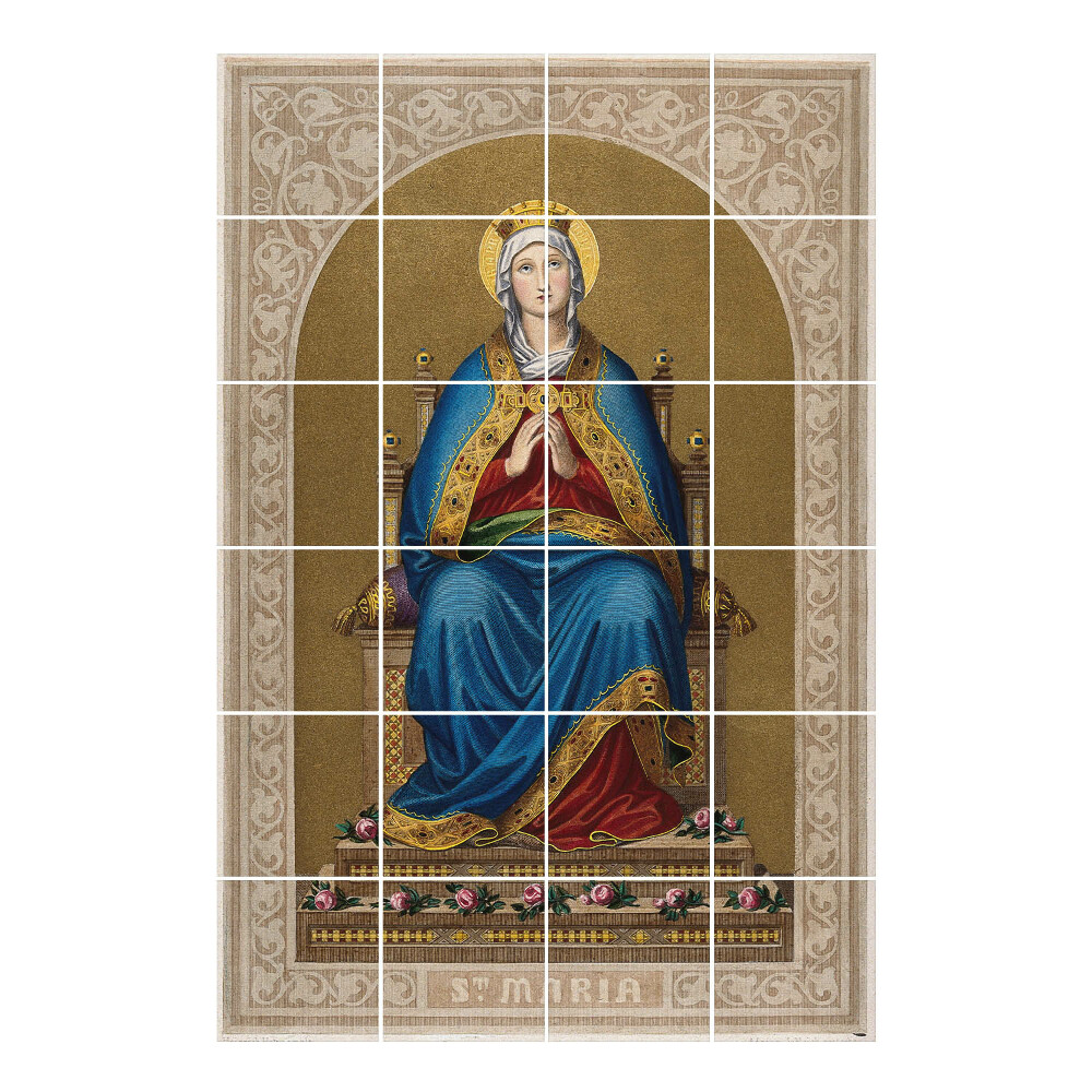 Csempe dekor matrica Szűzanya a trónon