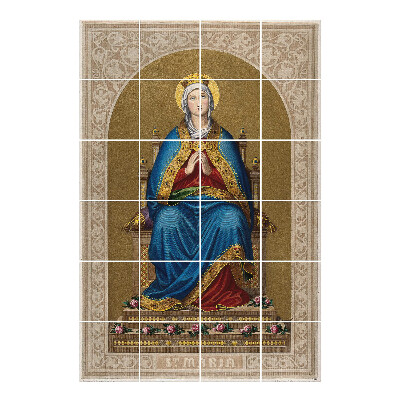 Csempe dekor matrica Szűzanya a trónon