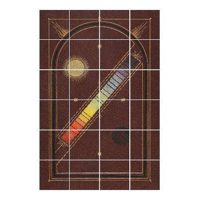 Csempematrica Űr téma szivárvánnyal