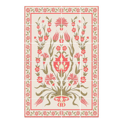 Csempematrica Virágmotívum keretben