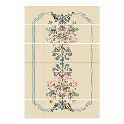 Csempe dekor matrica Virágmotívum kerettel