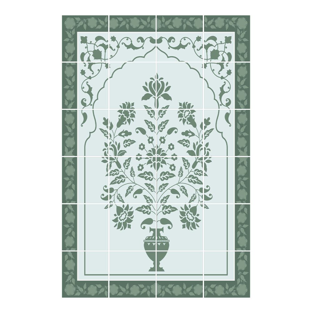 Csempe dekor matrica Virágmotívum vázában