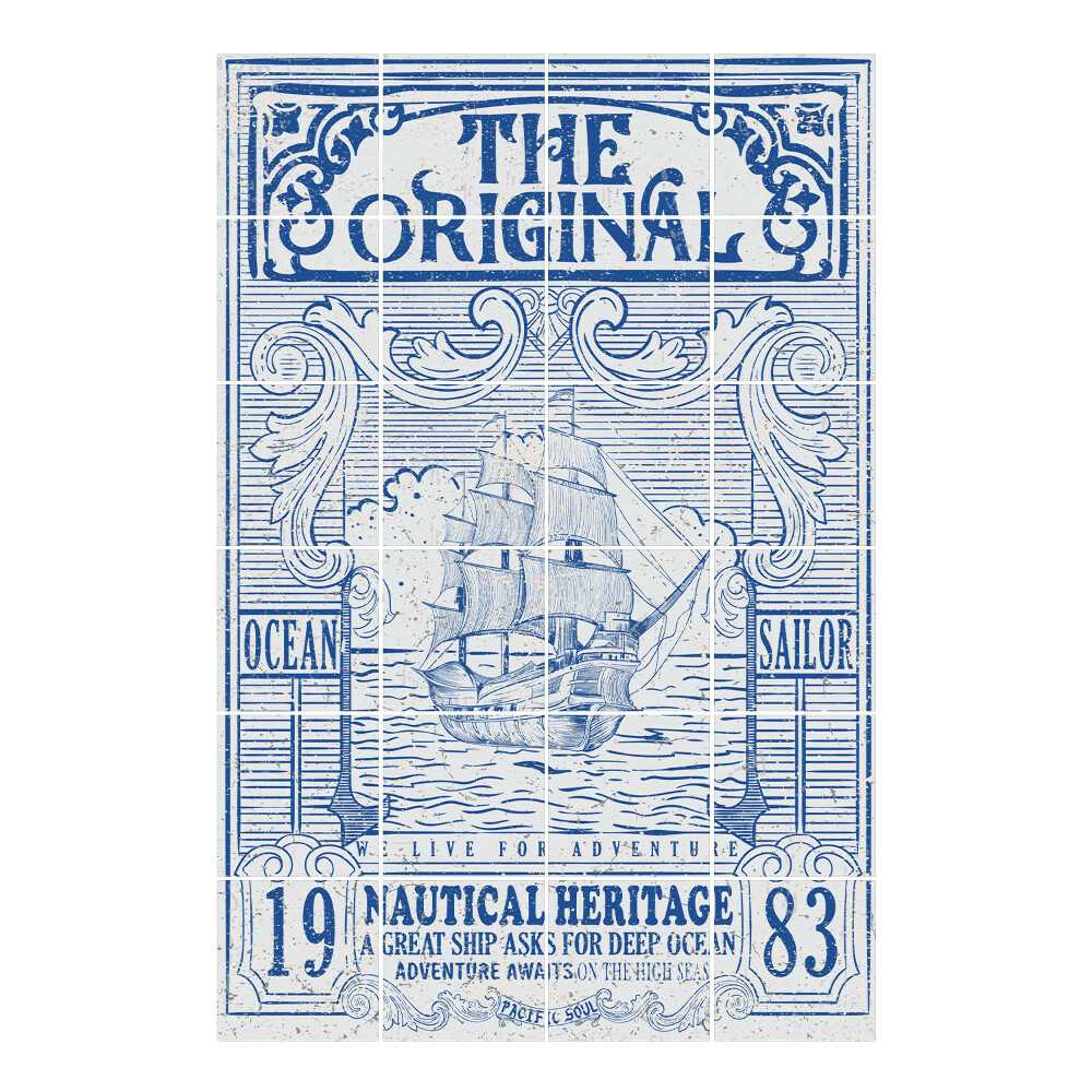 Csempematrica Retro vintage tengerész poszter