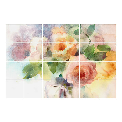 Csempe dekor matrica Akvarell virágcsokor