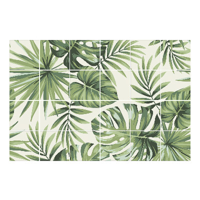 Csempefólia Trópusi levelek elrendezése