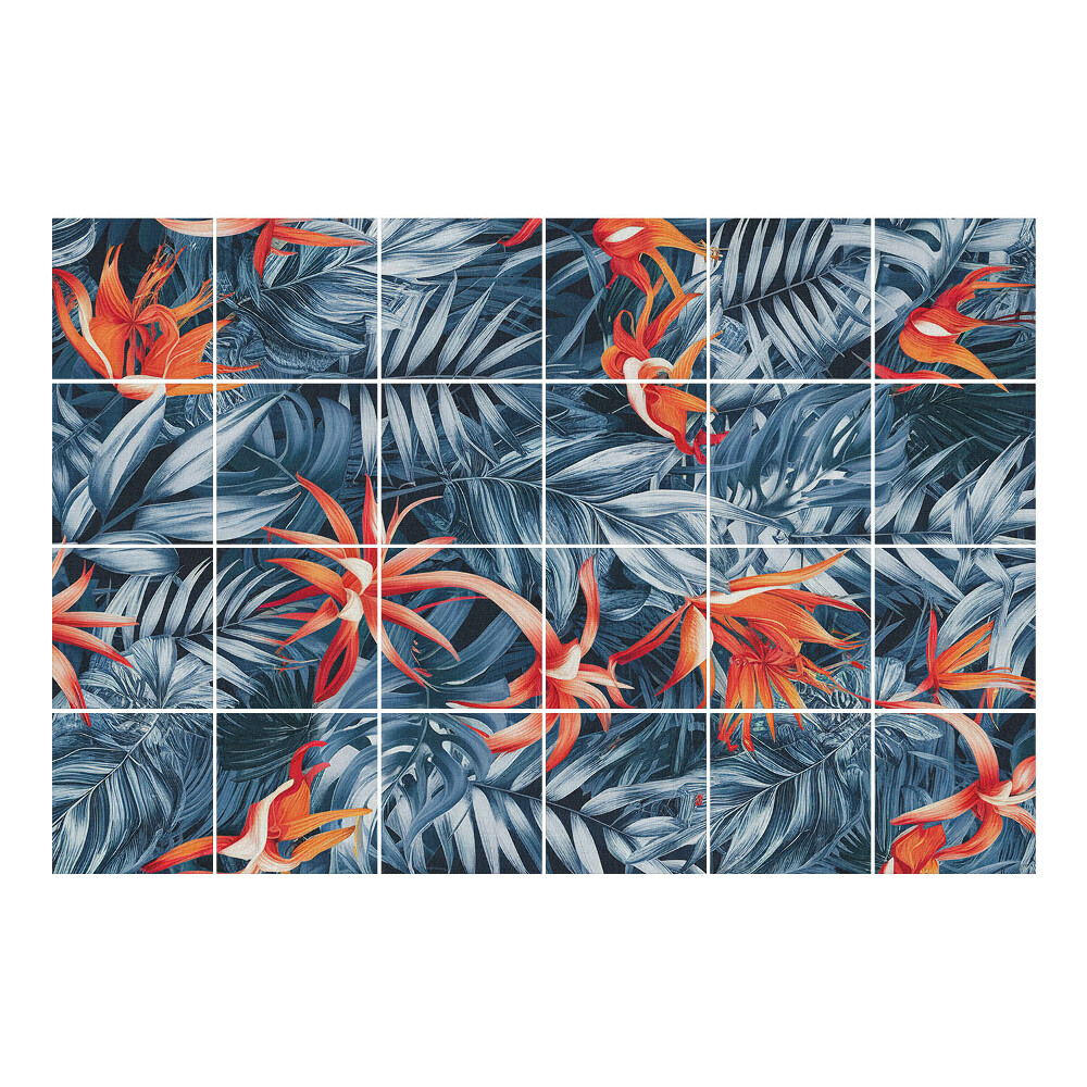 Vízálló csempe fólia Trópusi növényi motívum