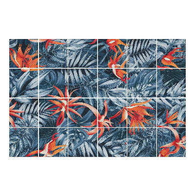 Vízálló csempe fólia Trópusi növényi motívum