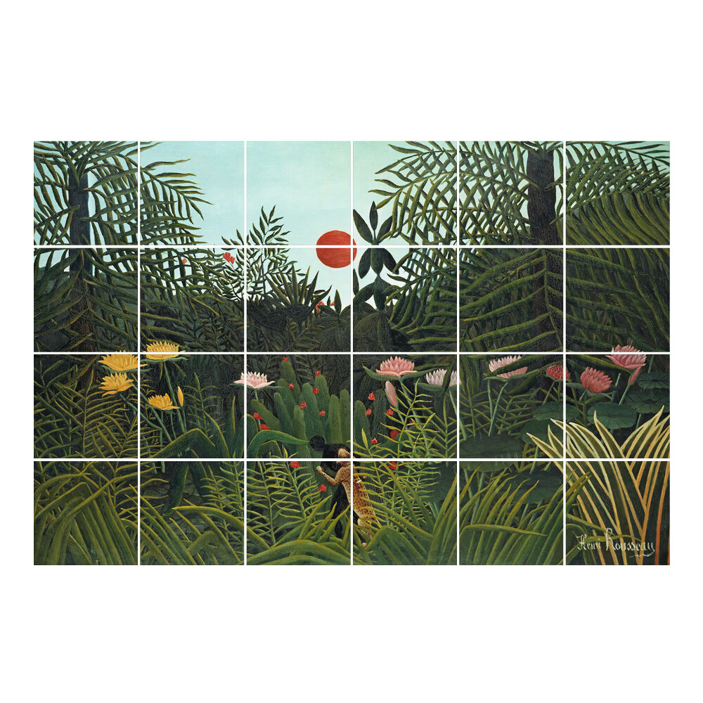 Csempefólia Szerelmesek a dzsungelben