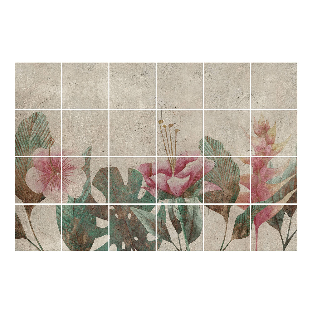 Vízálló csempe fólia Virágos növényi kompozíciók