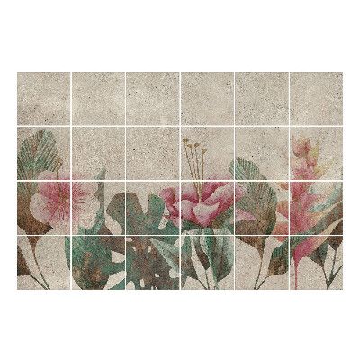 Vízálló csempe fólia Virágos növényi kompozíciók