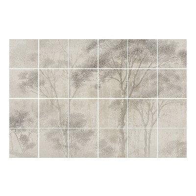 Vízálló csempe fólia Erdő táj fákkal