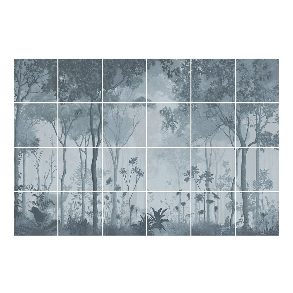 Csempefólia Erdei köd és növényzet