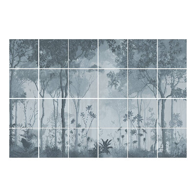 Csempefólia Erdei köd és növényzet