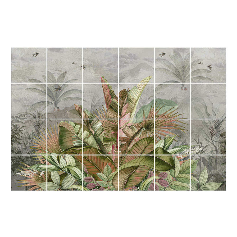 Csempe dekor matrica Trópusi növényzet