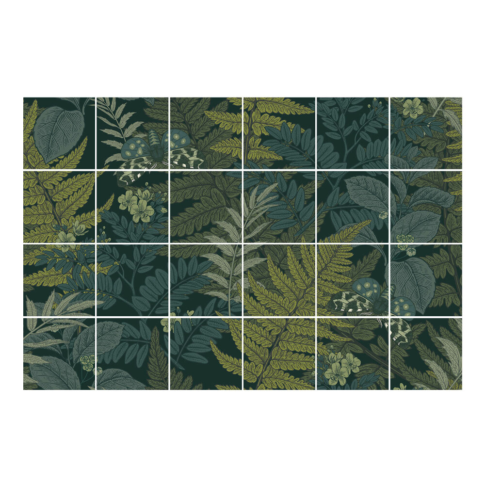 Csempefólia Levelek és pillangók motívuma