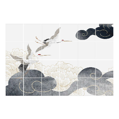 Csempefólia Baglyok repülnek a felhők felett