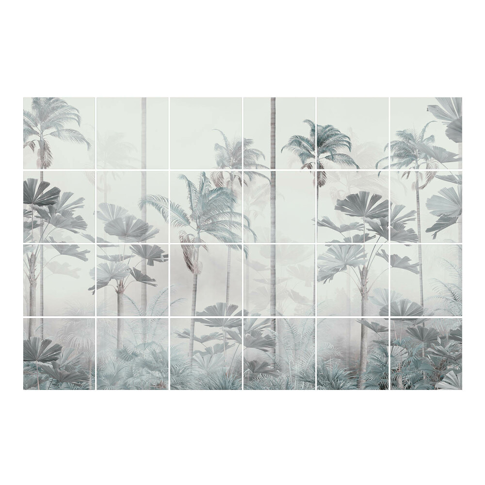 Vízálló csempe fólia Trópusi erdő pálmafákkal