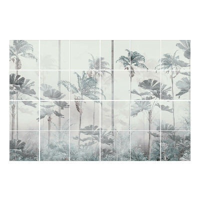 Vízálló csempe fólia Trópusi erdő pálmafákkal