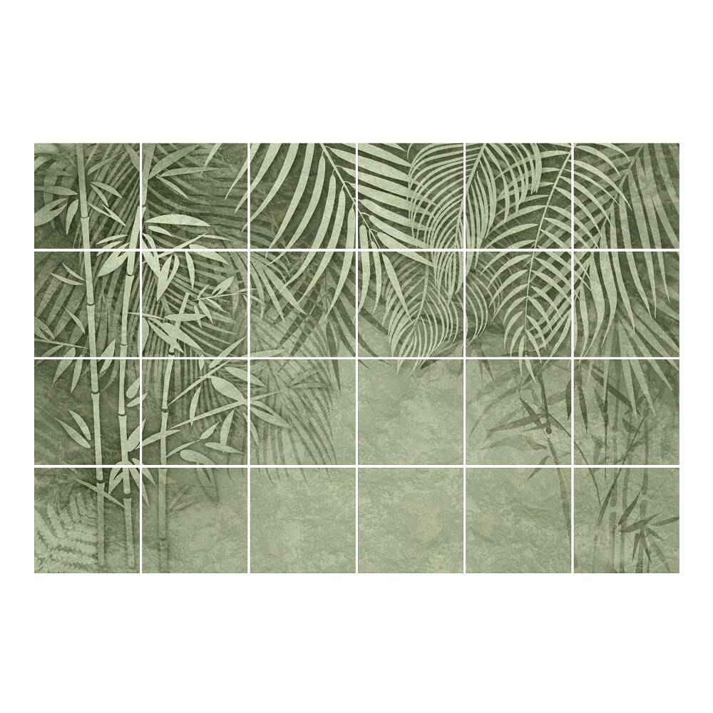 Csempefólia Trópusi levelek a háttérben