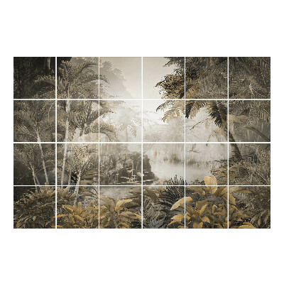 Vízálló csempe fólia Trópusi táj növényzettel