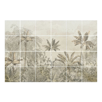 Csempe dekor matrica Trópusi növényi táj