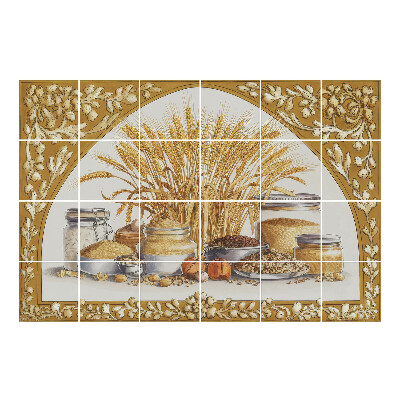 Csempe dekor matrica Gabonatermés és magvak