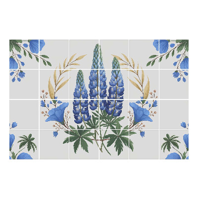 Vízálló csempe fólia Virágmotívum csillagfürtökkel