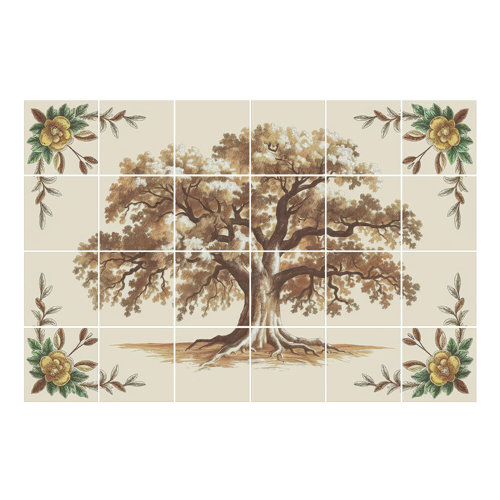 Csempefólia Tölgyfa fenség kerettel