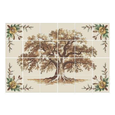 Csempefólia Tölgyfa fenség kerettel