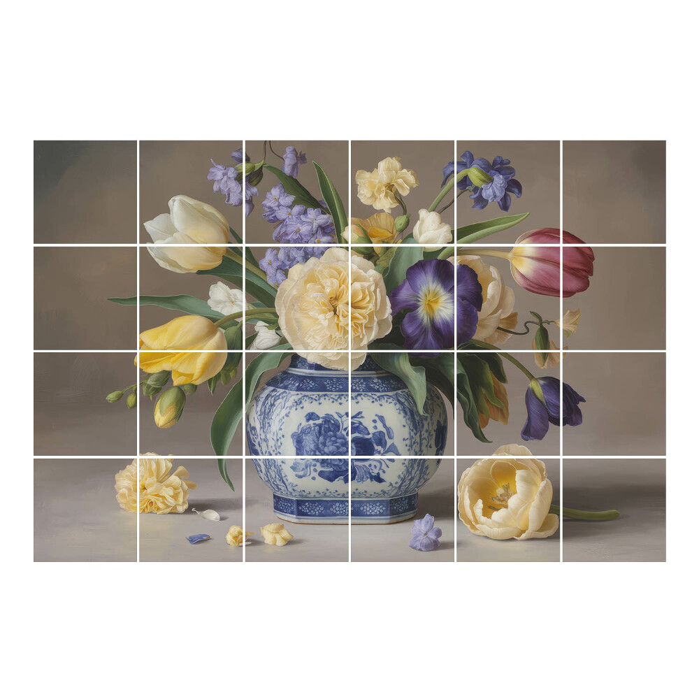 Csempe dekor matrica Virágok vázában