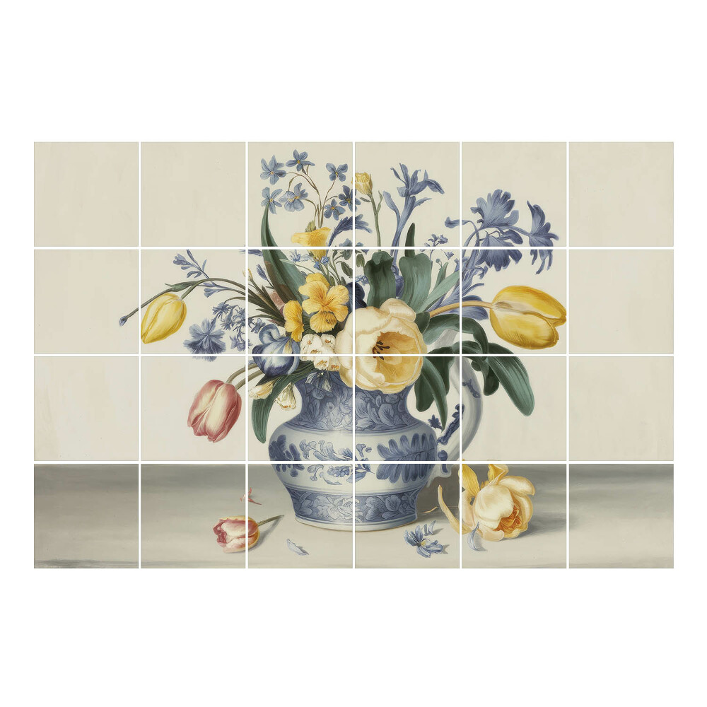 Csempefólia Virágok vázában