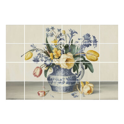 Csempefólia Virágok vázában